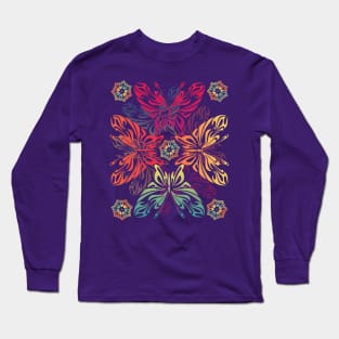 Beautiful Butterflies illusions Long Sleeve T-Shirt